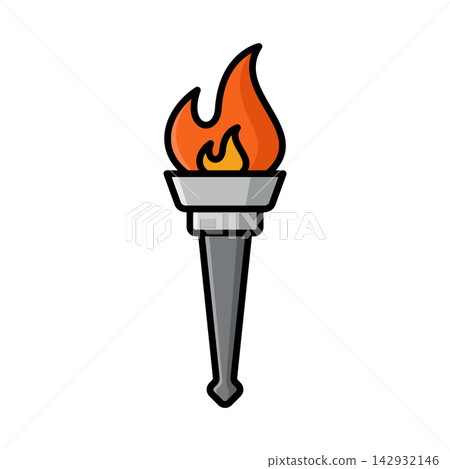 torch icon vector design template in white background 142932146