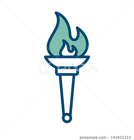 torch icon vector design template in white background 142932153