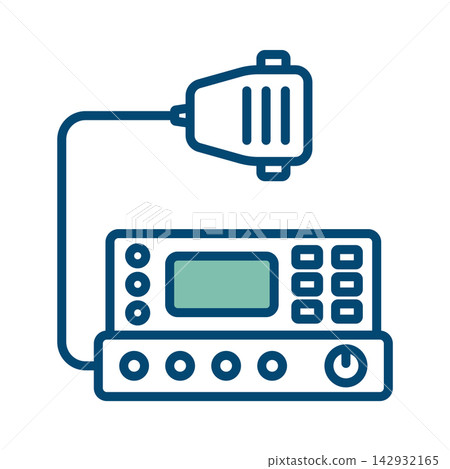 radio transmitter icon vector design template in white background radio transmitter icon vector design template in white background 142932165