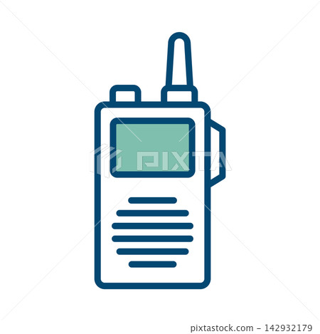 walkie talkie icon vector design template in white background walkie talkie icon vector design template in white background 142932179