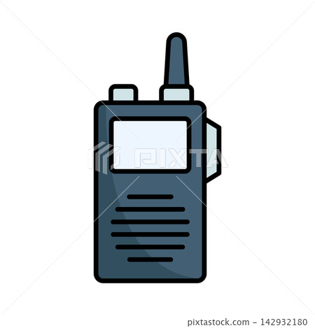 walkie talkie icon vector design template in white background walkie talkie icon vector design template in white background 142932180