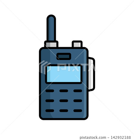 walkie talkie icon vector design template in white background walkie talkie icon vector design template in white background 142932188