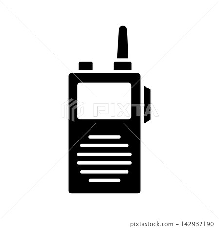 walkie talkie icon vector design template in white background walkie talkie icon vector design template in white background 142932190