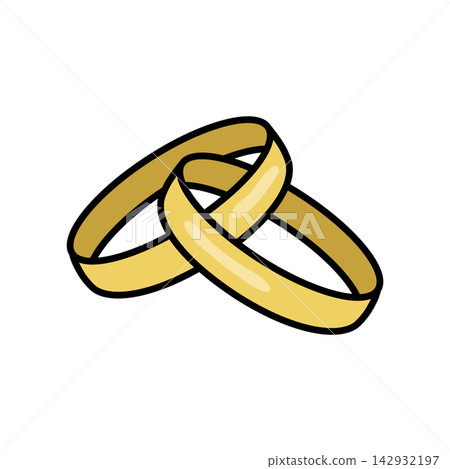 wedding ring icon vector design template in white background 142932197