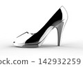 3d woman footwear, silver colored 142932259
