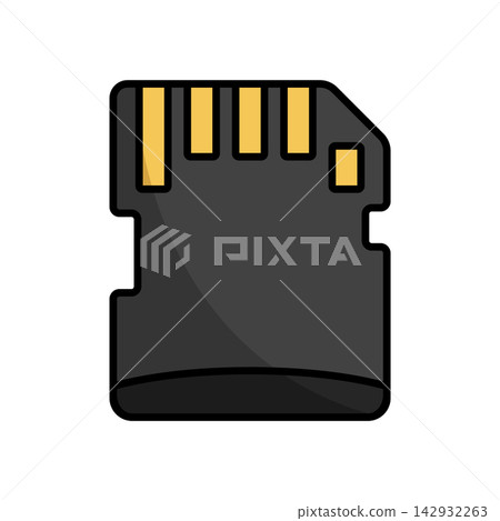 memory card icon vector design template in white background 142932263