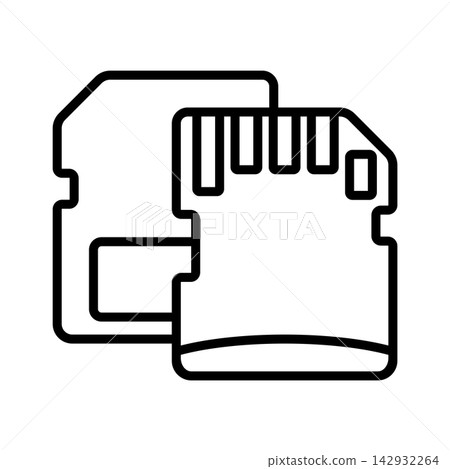 memory card icon vector design template in white background memory card icon vector design template in white background 142932264