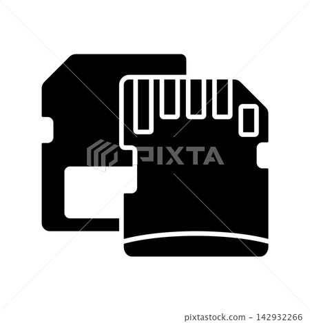 memory card icon vector design template in white background memory card icon vector design template in white background 142932266