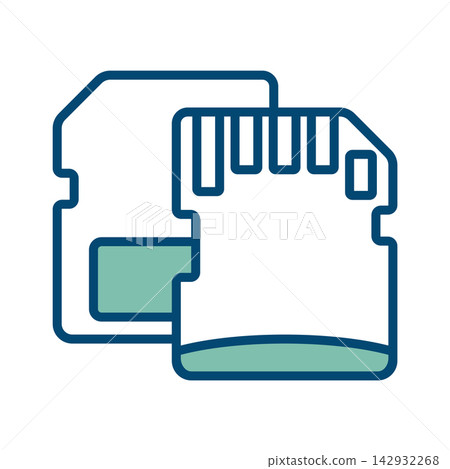 memory card icon vector design template in white background 142932268