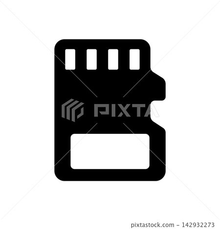 memory card icon vector design template in white background 142932273