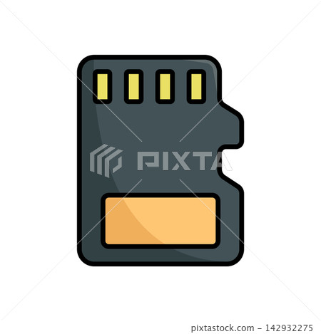 memory card icon vector design template in white background memory card icon vector design template in white background 142932275