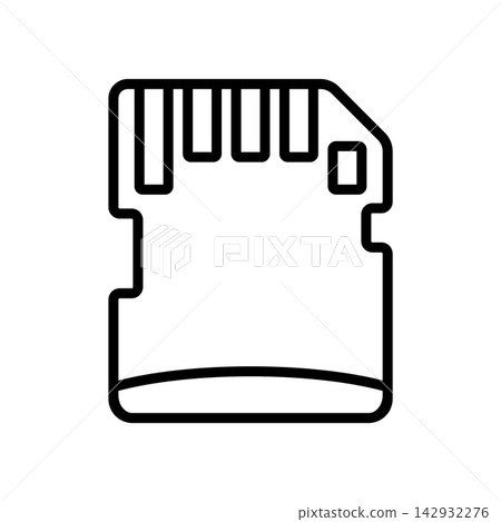 memory card icon vector design template in white background memory card icon vector design template in white background 142932276