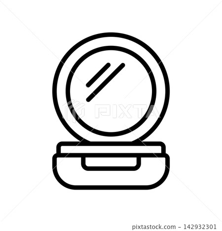 make up powder icon vector design template in white background make up powder icon vector design template in white background 142932301