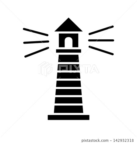 light house icon vector design template in white background light house icon vector design template in white background 142932318