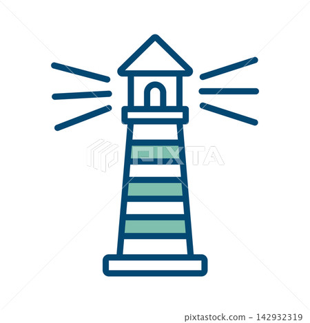 light house icon vector design template in white background 142932319