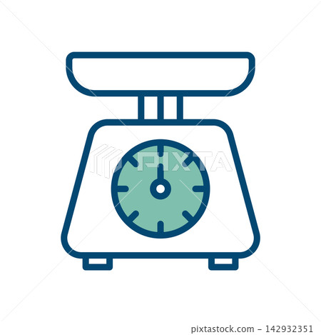 kitchen scale icon vector design template in white background kitchen scale icon vector design template in white background 142932351