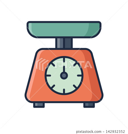 kitchen scale icon vector design template in white background kitchen scale icon vector design template in white background 142932352