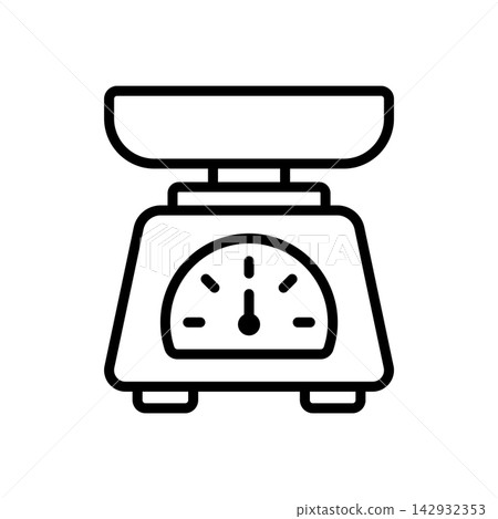 kitchen scale icon vector design template in white background 142932353