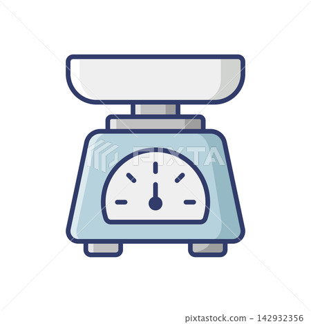 kitchen scale icon vector design template in white background kitchen scale icon vector design template in white background 142932356