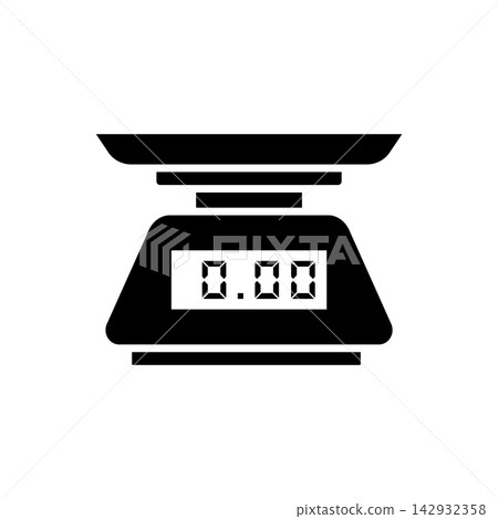 kitchen scale icon vector design template in white background 142932358