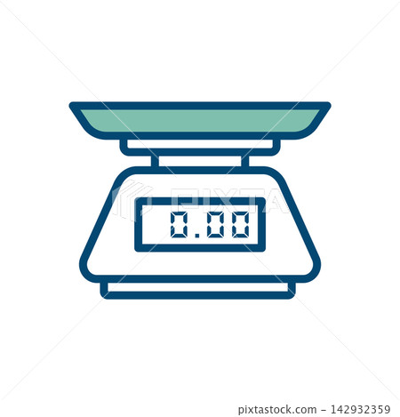 kitchen scale icon vector design template in white background kitchen scale icon vector design template in white background 142932359