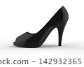 3d woman footwear, black color 142932365