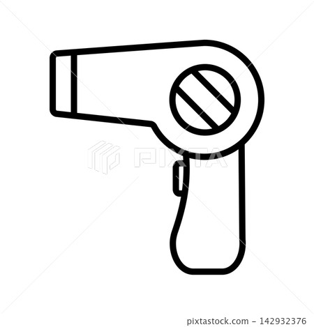 hair dryer icon vector design template in white background hair dryer icon vector design template in white background 142932376