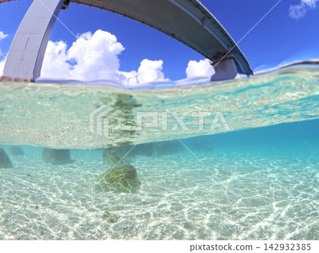 The sparkling underwater world of Anchi Beach and Sesoko Bridge, Sesoko Island, Motobu Town, Okinawa Prefecture 142932385