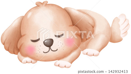 Dog Watercolor Animal Character Illustration Dog Watercolor Animal Character Illustration 142932413