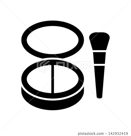 blush on icon vector design template in white background blush on icon vector design template in white background 142932419