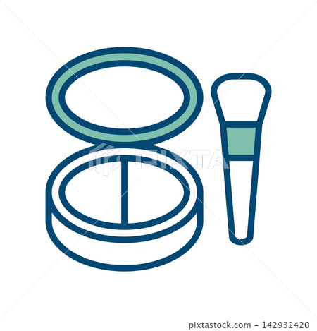 blush on icon vector design template in white background blush on icon vector design template in white background 142932420