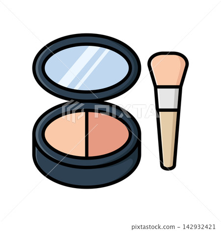 blush on icon vector design template in white background blush on icon vector design template in white background 142932421