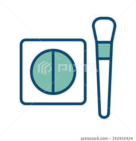 blush on icon vector design template in white background blush on icon vector design template in white background 142932424