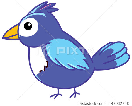Cute Cartoon Blue Jay Bird Vector Illustration Cute Cartoon Blue Jay Bird Vector Illustration 142932758