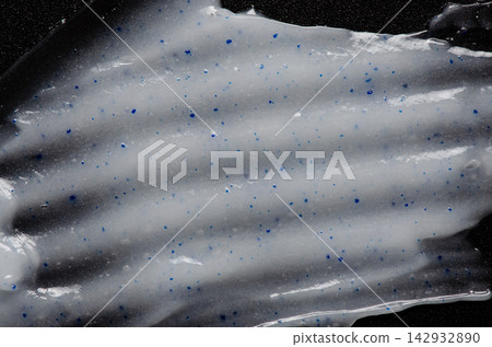 Detox body scrub on a black background. Cosmetic product. Detox body scrub on a black background. Cosmetic product. 142932890