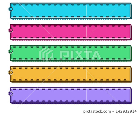 Film strip style sprocket hole title frame lowside 5 color set Film strip style sprocket hole title frame lowside 5 color set 142932914
