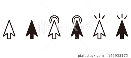 Set of cursor icon illustrations Set of cursor icon illustrations 142933175