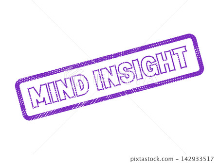 A distinct purple rubber stamp impression highlights the important message of Mind Insight A distinct purple rubber stamp impression highlights the important message of Mind Insight 142933517