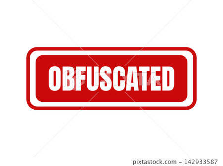 A distinctive red rectangular stamp proudly displaying the word OBFUSCATED in clear white uppercase lettering This graphic represents complexity A distinctive red rectangular stamp proudly displaying the word OBFUSCATED in clear white uppercase lettering This graphic represents complexity 142933587