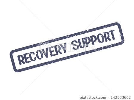 A distinctive textured stamp providing a clear message of recovery support 142933662