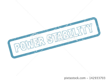 A distressed blue rubber stamp signifying power and stability for economic growth A distressed blue rubber stamp signifying power and stability for economic growth 142933703