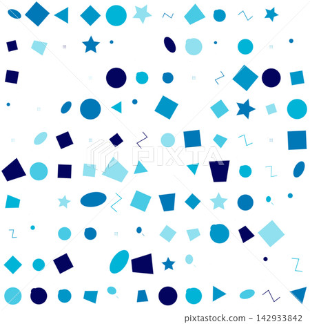 A dynamic composition of varied blue geometric shapes creating an abstract modern mosaic pattern for design A dynamic composition of varied blue geometric shapes creating an abstract modern mosaic pattern for design 142933842