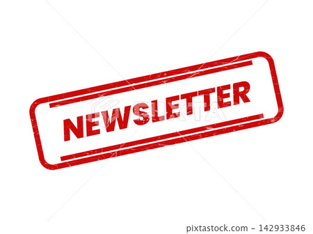 A dynamic red grunge rubber stamp conveying an important Newsletter message for effective communication and updates A dynamic red grunge rubber stamp conveying an important Newsletter message for effective communication and updates 142933846
