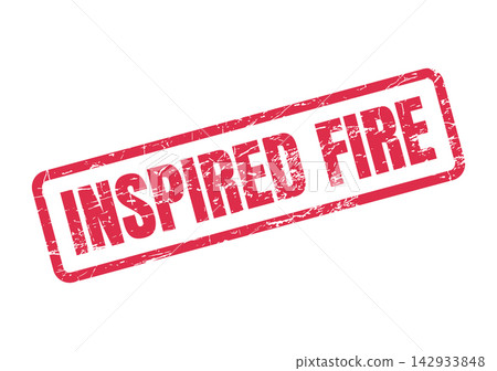 A dynamic red grunge rubber stamp illustrating the potent concept of inspired fire A dynamic red grunge rubber stamp illustrating the potent concept of inspired fire 142933848