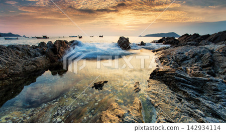 sunset on the beach sunset on the beach 142934114