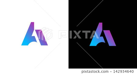 Modern and strong letter A initials logo design 142934640