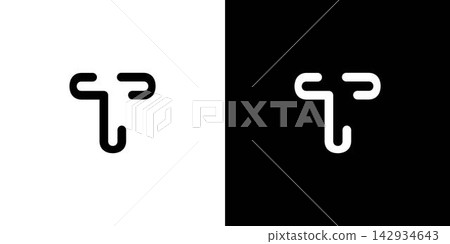 Modern and unique T initials logo design Modern and unique T initials logo design 142934643