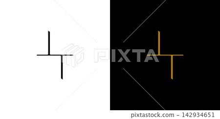 Unique and simple letter TT initials logo design Unique and simple letter TT initials logo design 142934651