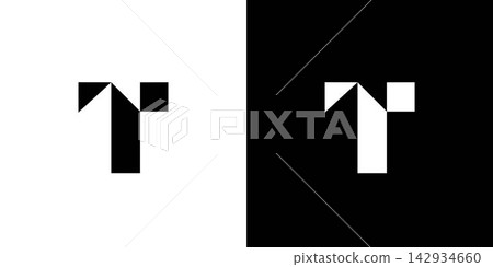 Modern and strong letter T initials logo design Modern and strong letter T initials logo design 142934660