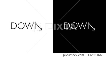 Modern and unique Down logo design Modern and unique Down logo design 142934663